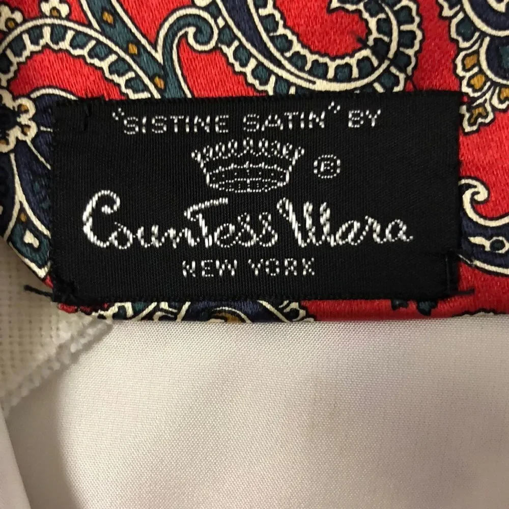 The Red Barn Sistine Satin By Countess Mara Stunning Red Ivory Navy Green Tie